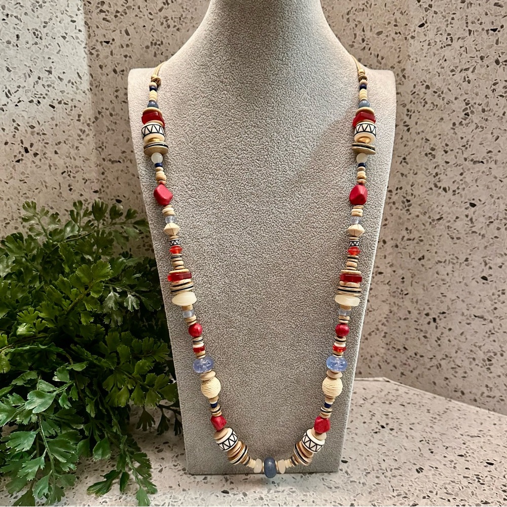 CHICO’S long multi color bead necklace - Picture 2 of 7